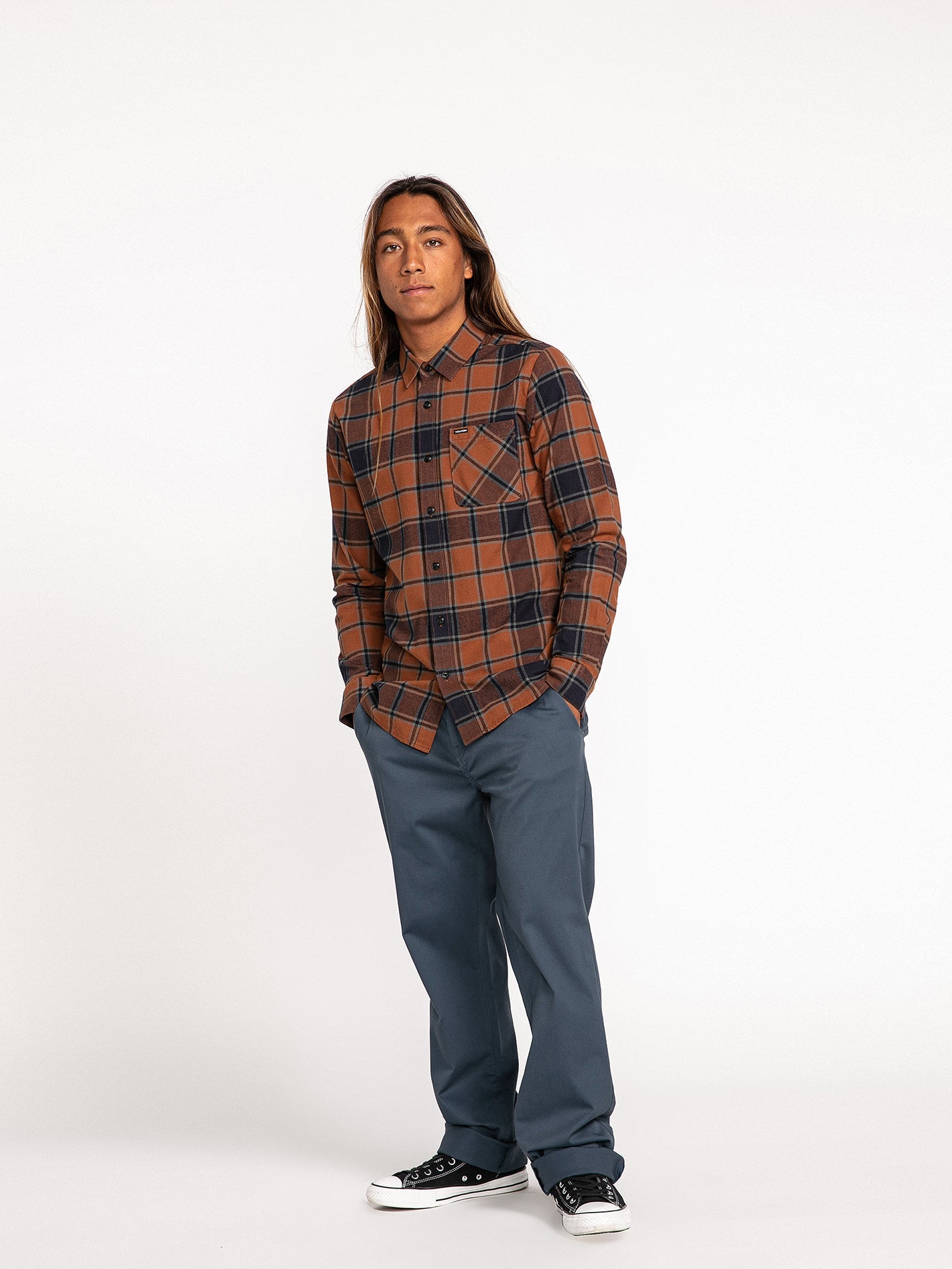 Caden Plaid Long Sleeve Flannel