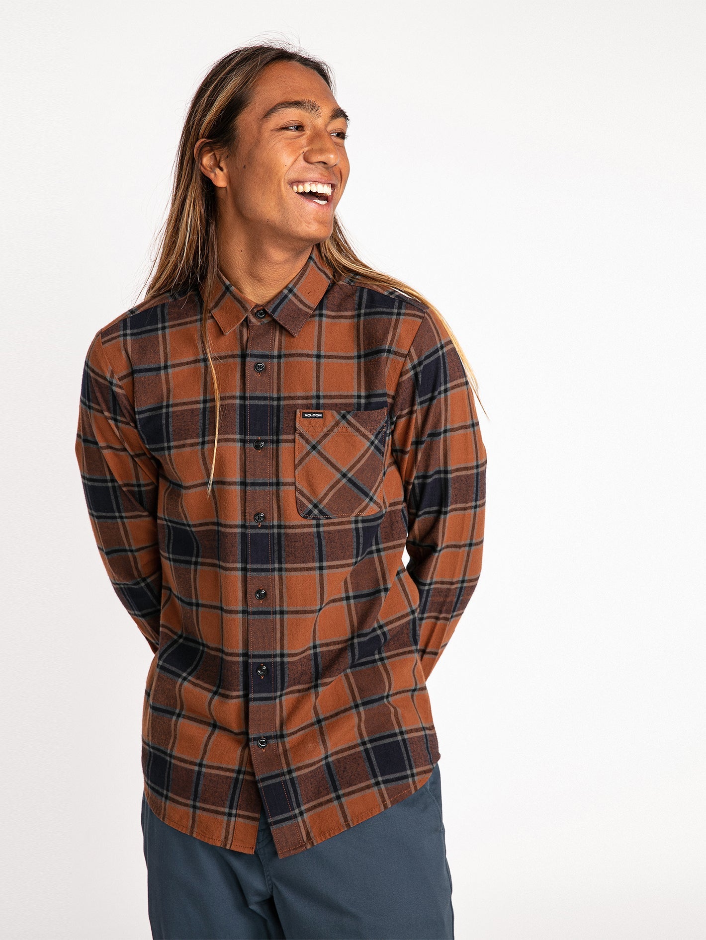 Caden Plaid Long Sleeve Flannel