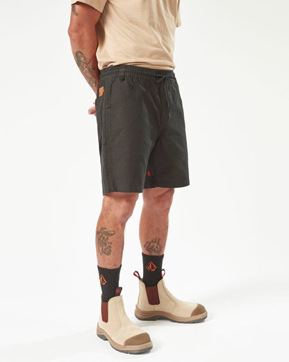 Workwear Caliper Elastic Waist Shorts