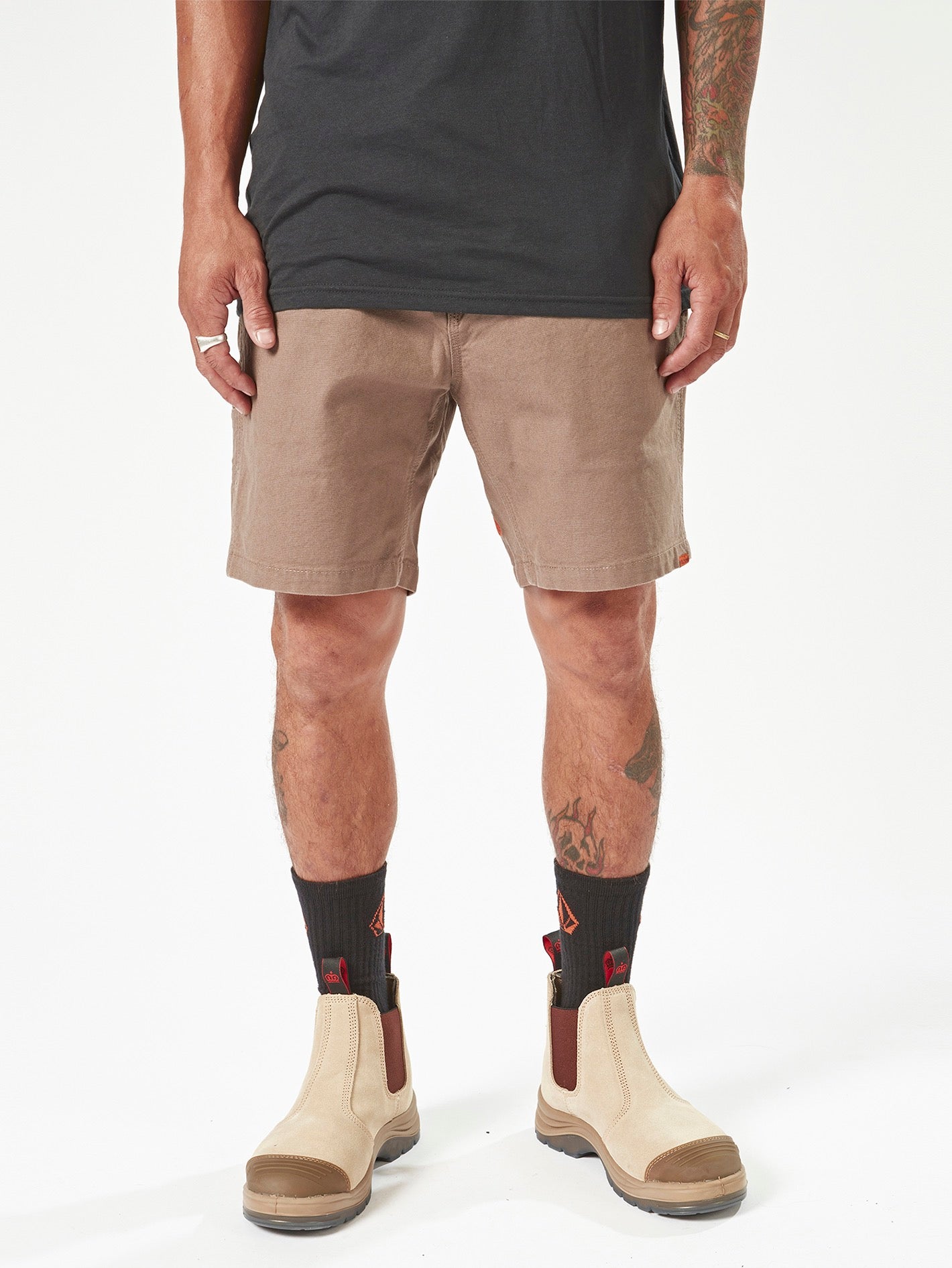 Workwear Caliper Elastic Waist Shorts