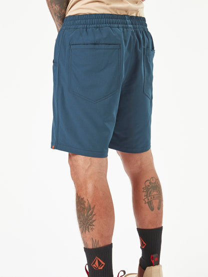 Workwear Slab Elastic Waist Hybrid Shorts