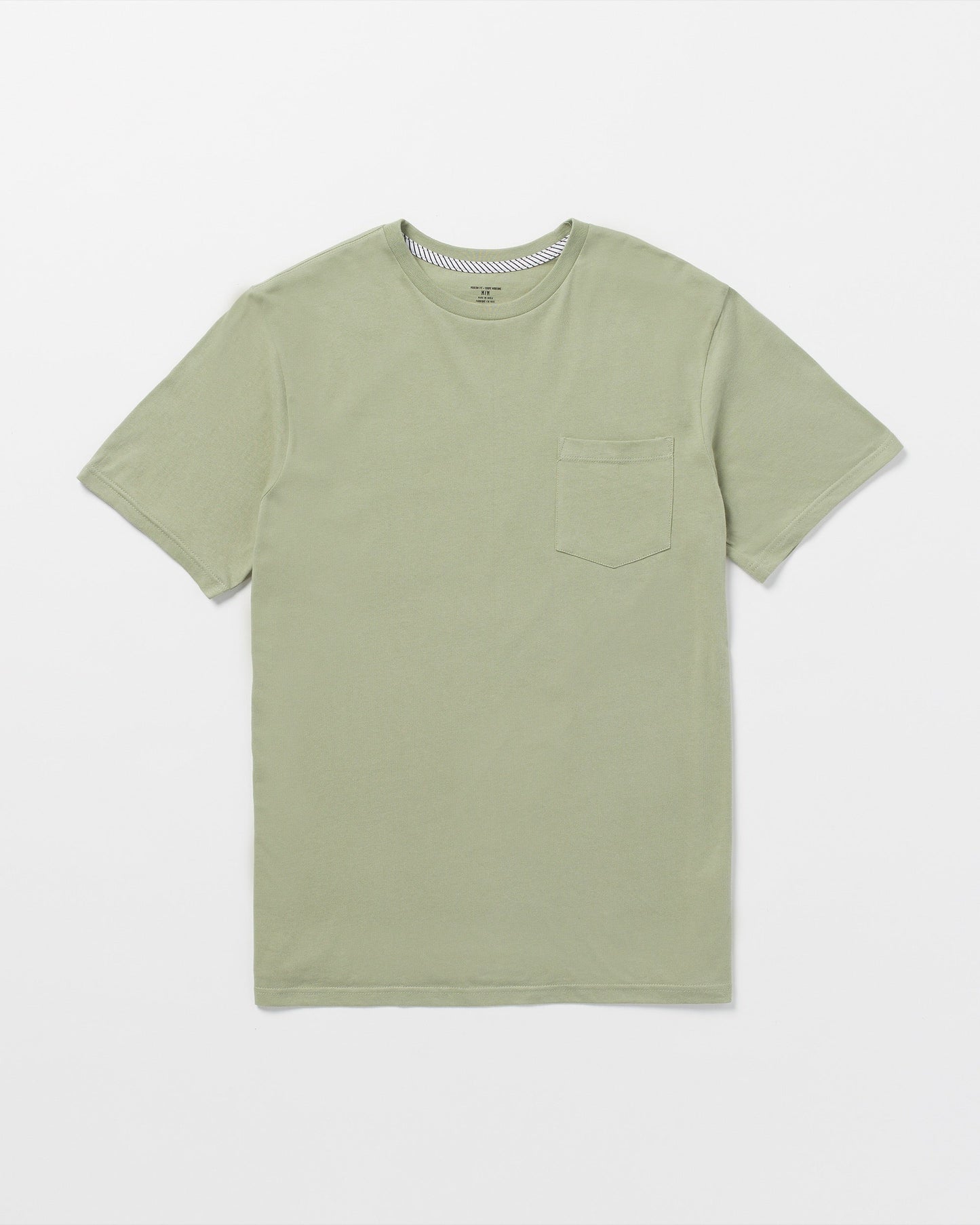 Solid Short Sleeve Shirt Pocket Tee