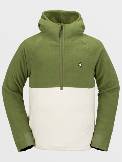 Mens Polar Fleece Hooded 1/2 Zip Pullover