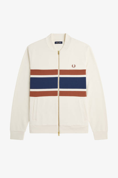 Panelled Zip Through Sweatshirt