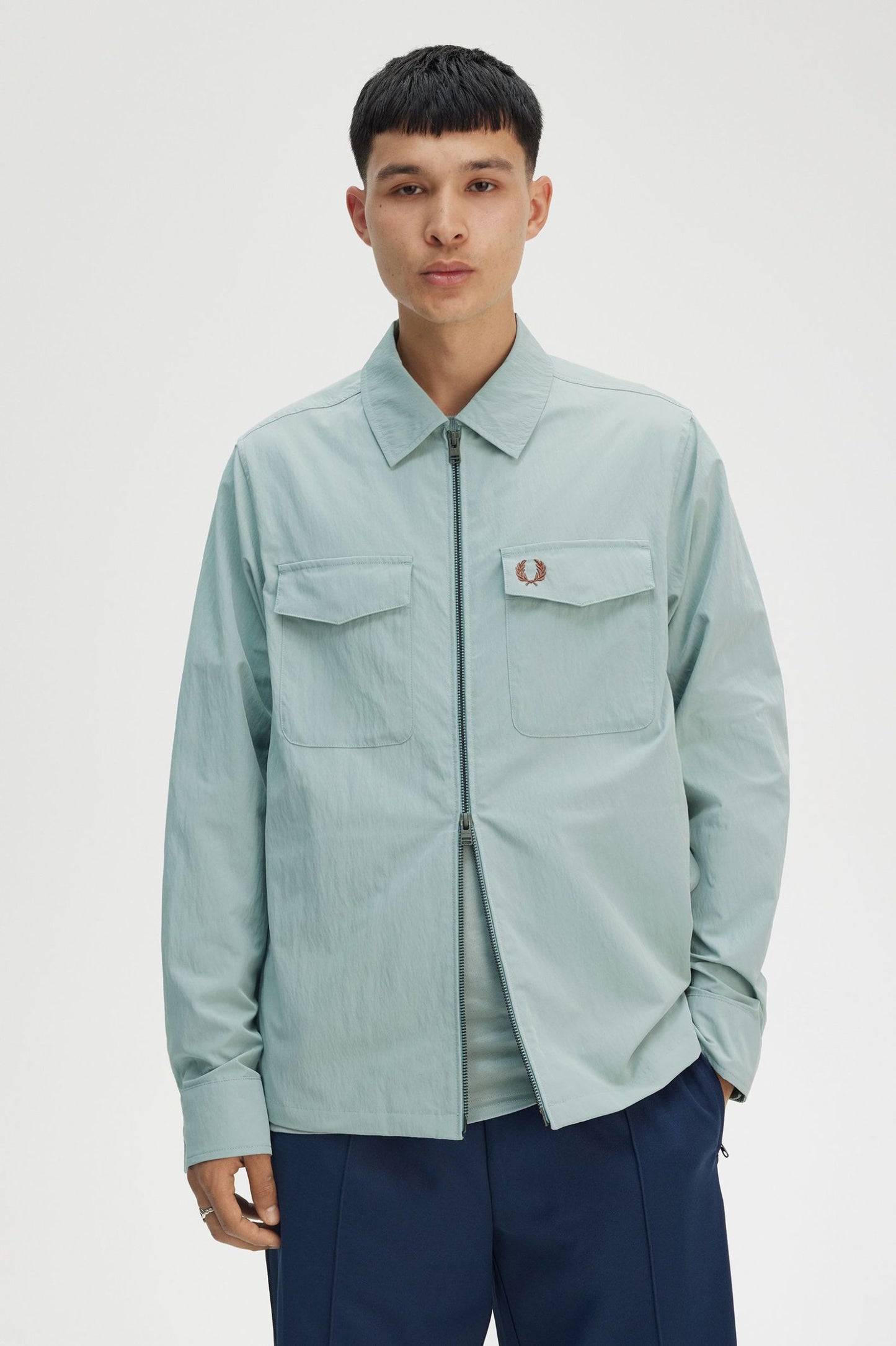 Textured Zip-Through Overshirt