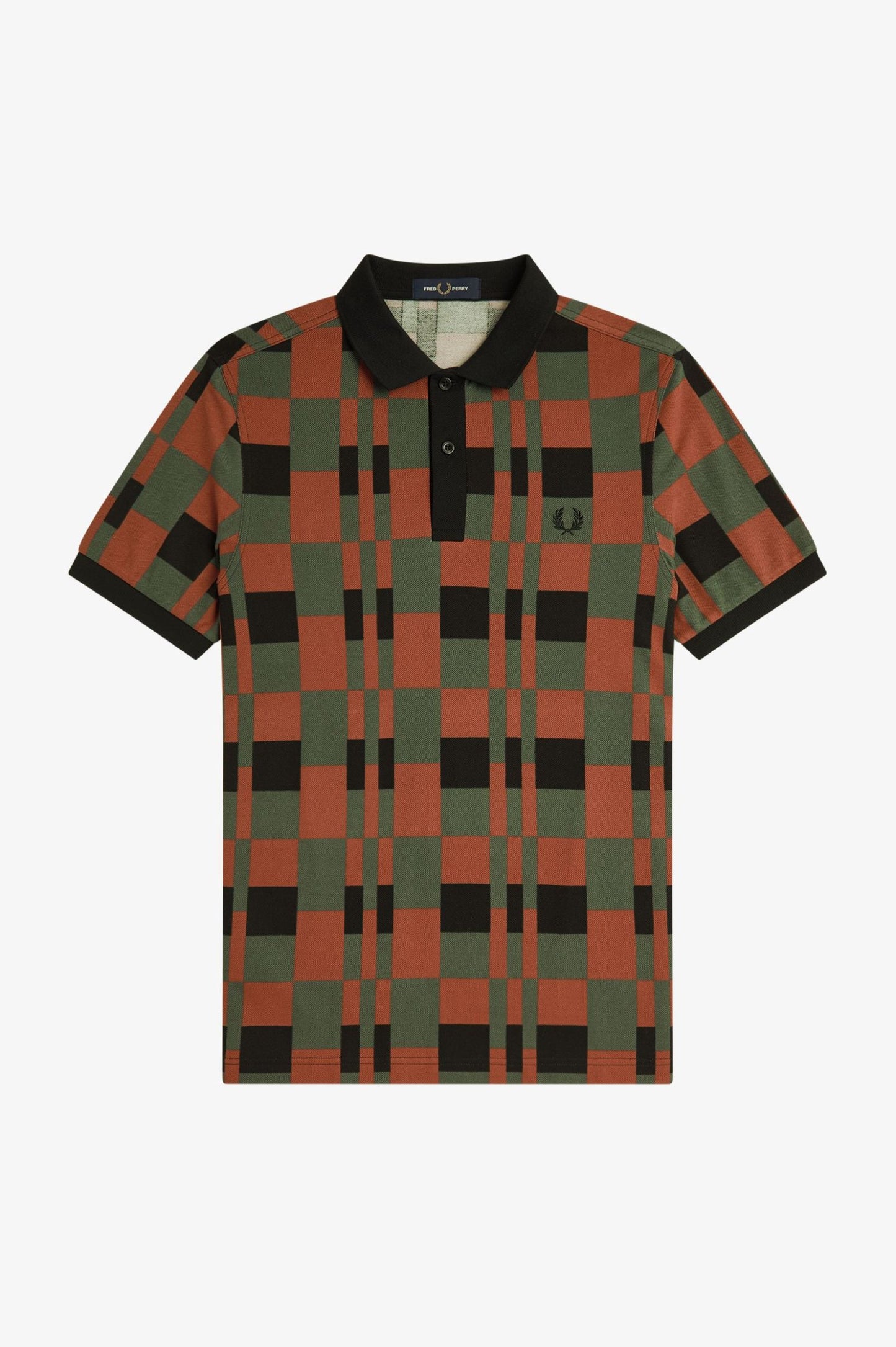 Split Chequerboard Polo Shirt