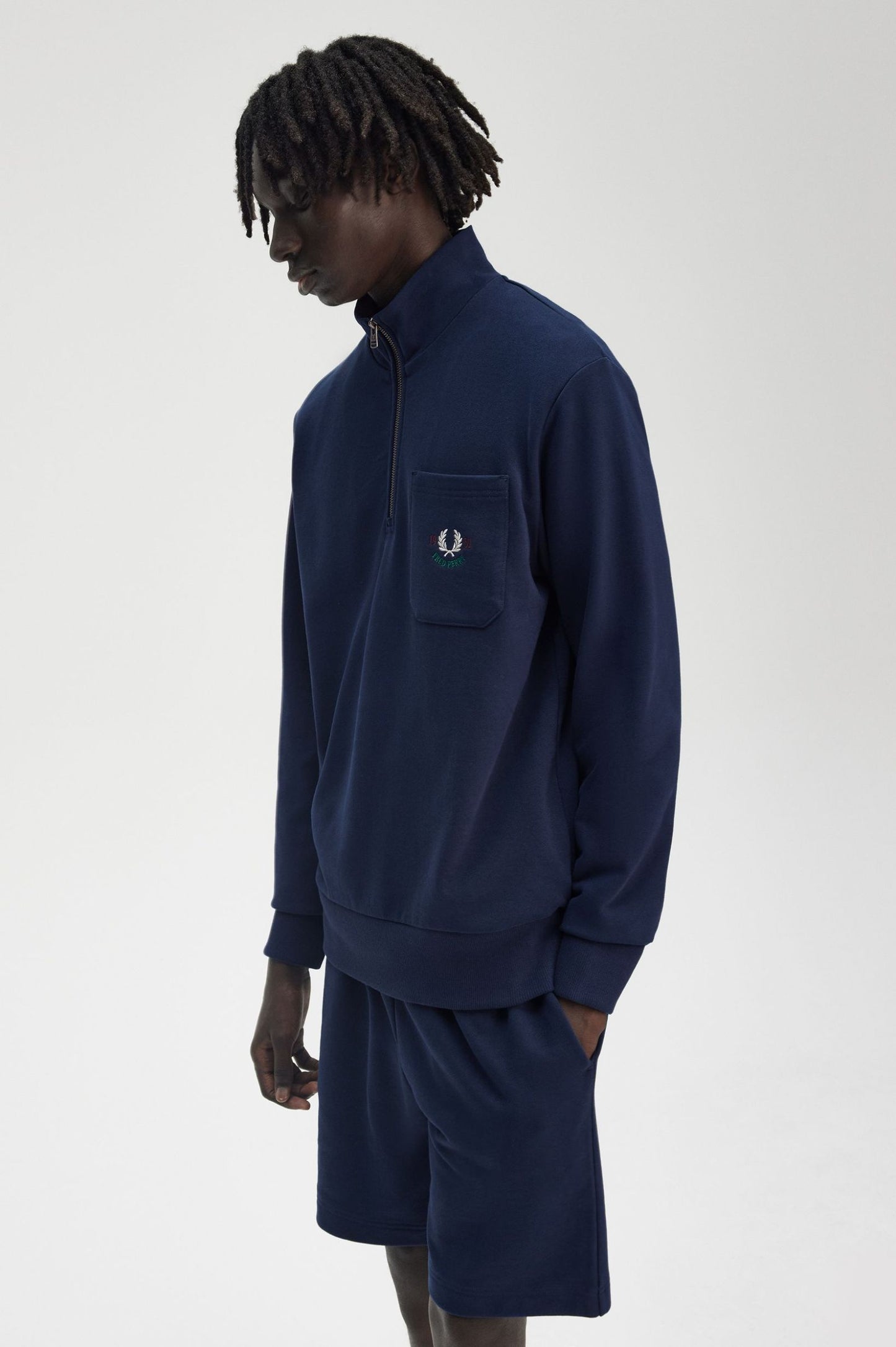 Embroidered Half Zip