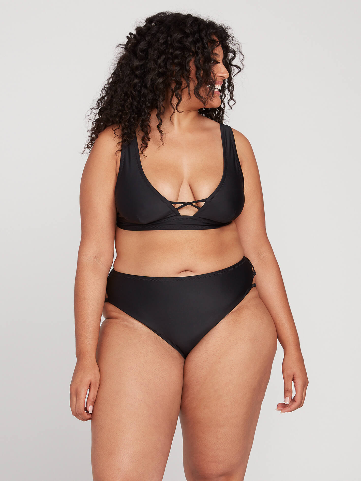 Simply Solid Retro Bikini Bottom Plus Size